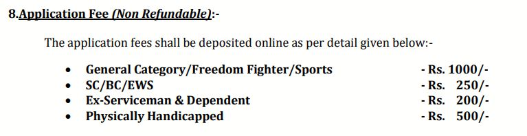 Application Fee For SUGARFED Punjab Bharti 2025